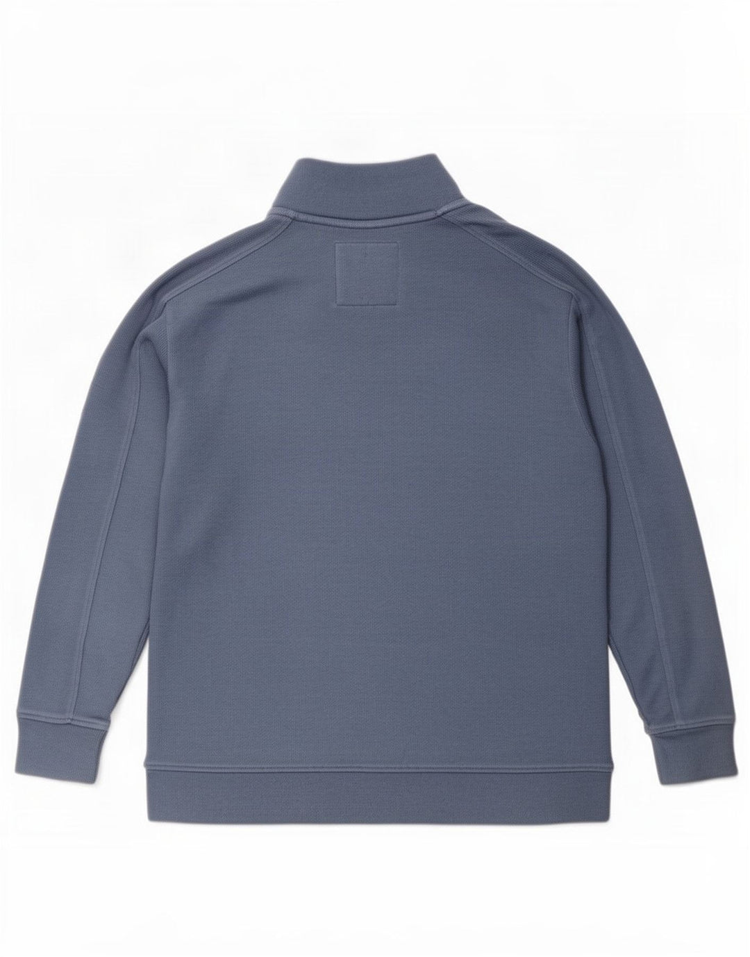 Felpa da uomo con collo con zip Weird Fish, piccola, in cotone blu