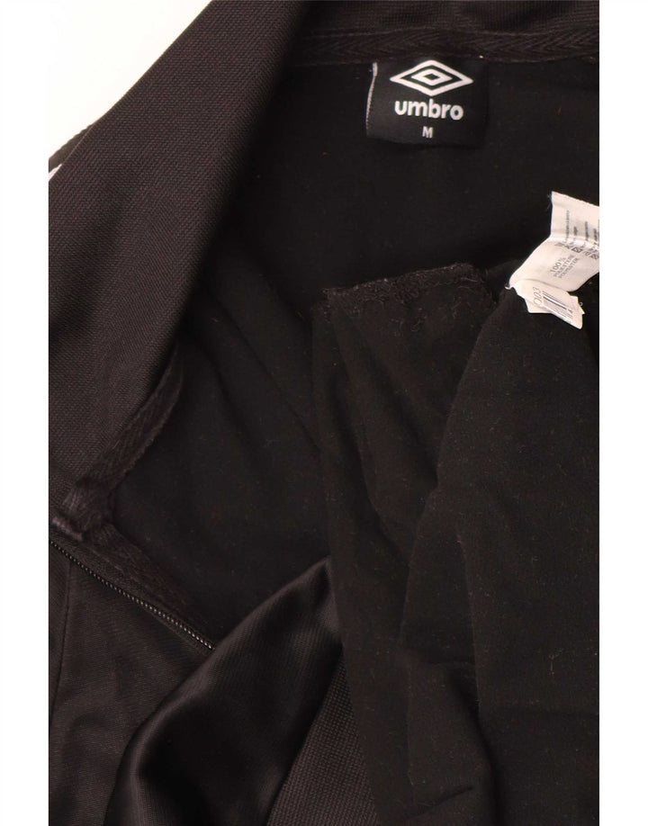 Giacca da tuta grafica da uomo Umbro in poliestere nero medio
