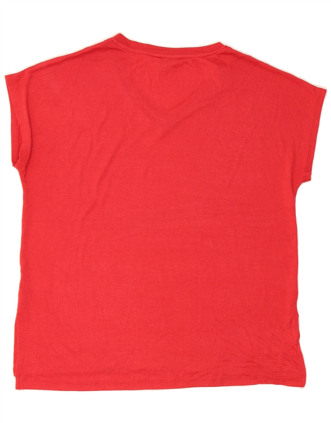 ORVIS Womens T-Shirt Top UK 16 Large Red Polyester Vintage Orvis and Second-Hand Orvis from Messina Hembry 