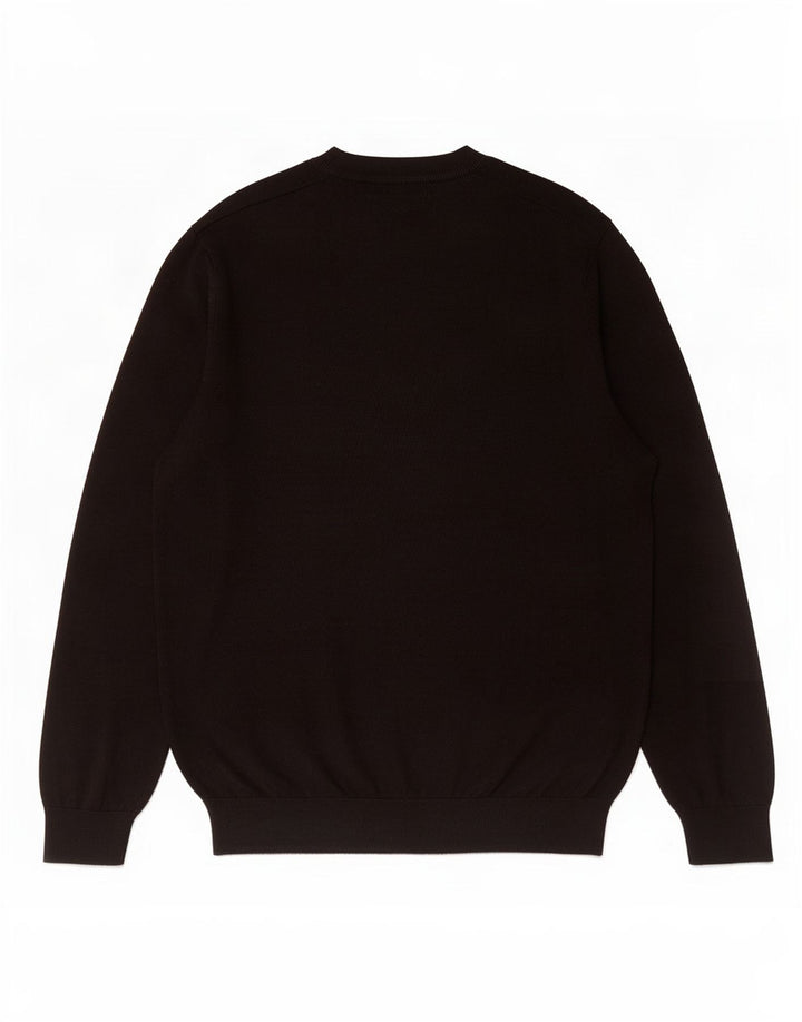 Maglione Zara da uomo girocollo in viscosa nera media