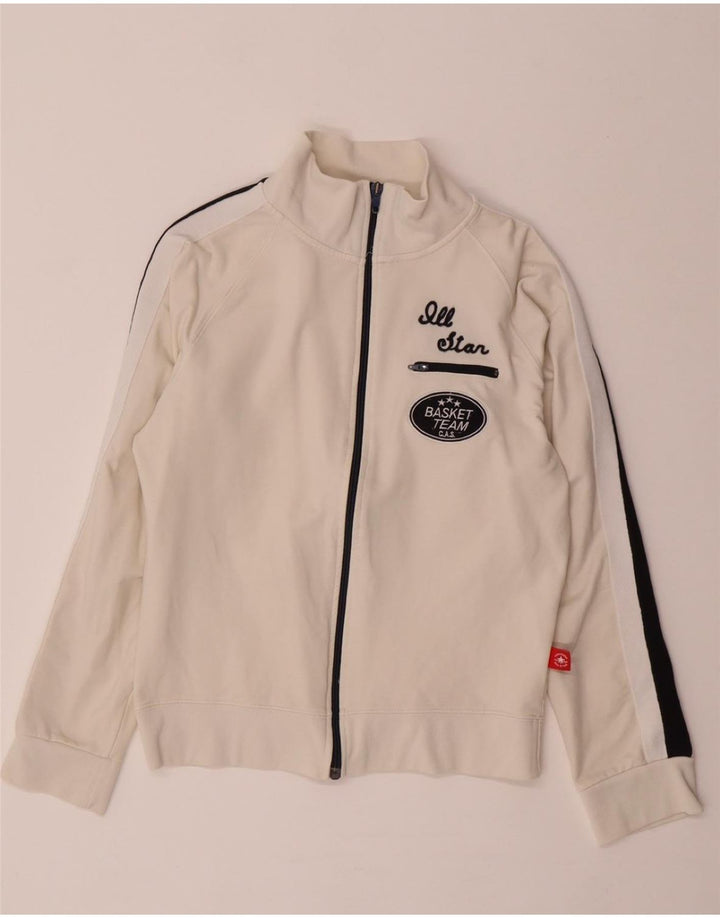 CONVERSE Boys Tracksuit Top Jacket 11-12 Years XL White Colourblock