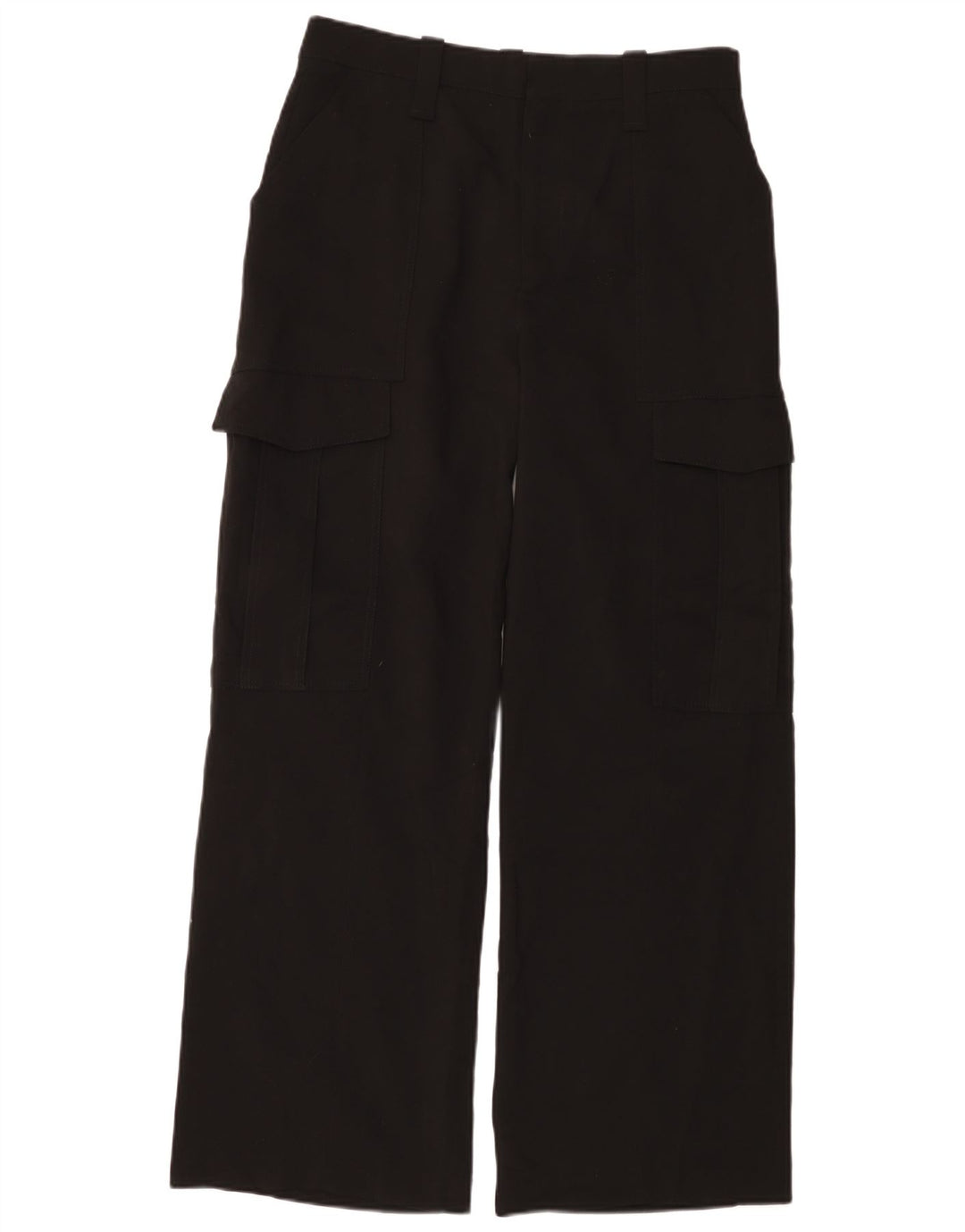 Pantaloni cargo Zara da donna a gamba larga medi W28 L30 neri