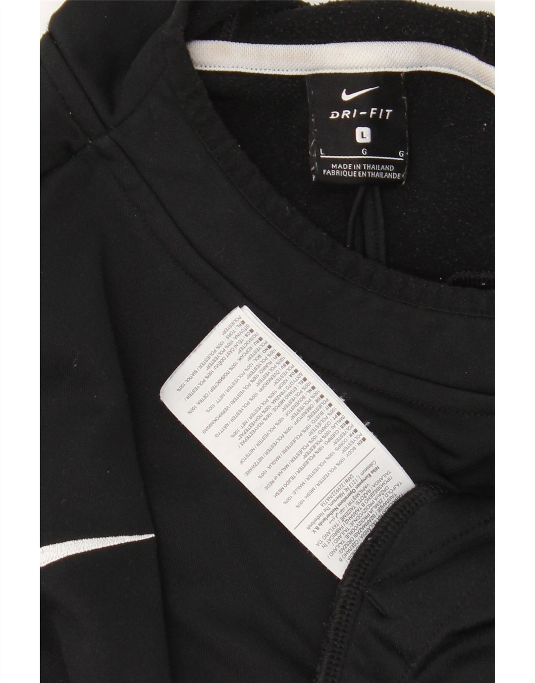 NIKE Felpa con cappuccio Dri Fit da uomo, grande, in poliestere color block nero