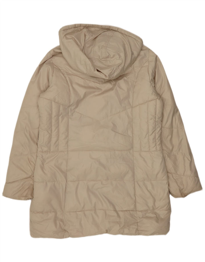 Cappotto imbottito oversize con cappuccio da donna Marks & Spencer UK 14 medio bianco sporco