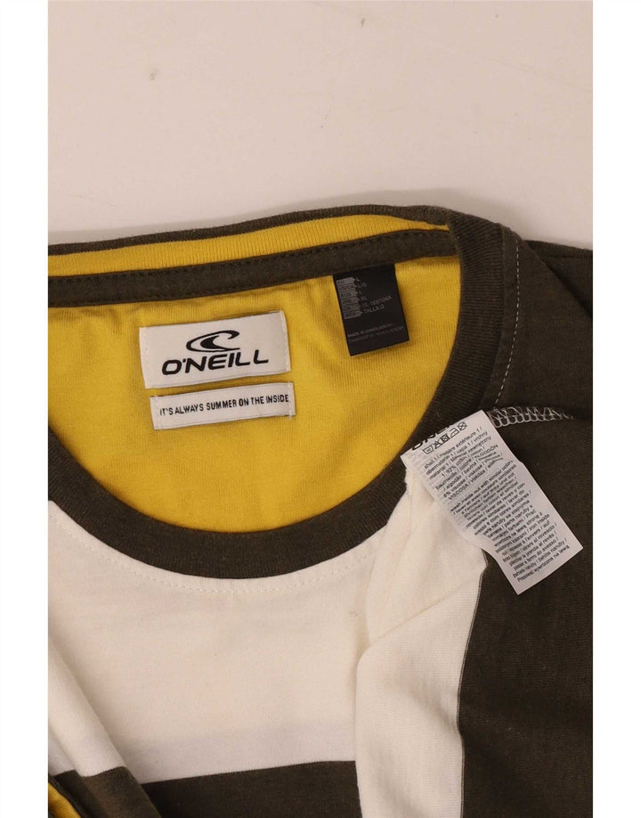 T-shirt da uomo O'Neal Top in cotone a righe bianche grandi