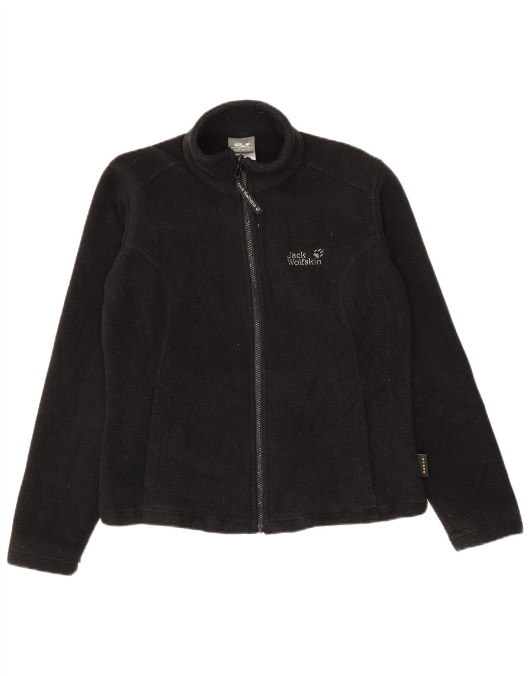 Giacca in pile foderata da donna Jack Wolfskin UK 12/14 poliestere nero medio