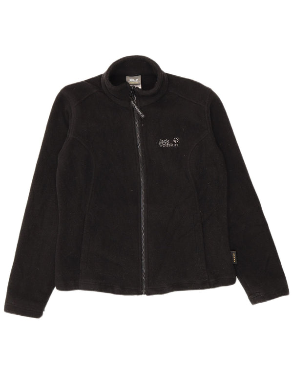 Giacca in pile foderata da donna Jack Wolfskin UK 12/14 poliestere nero medio