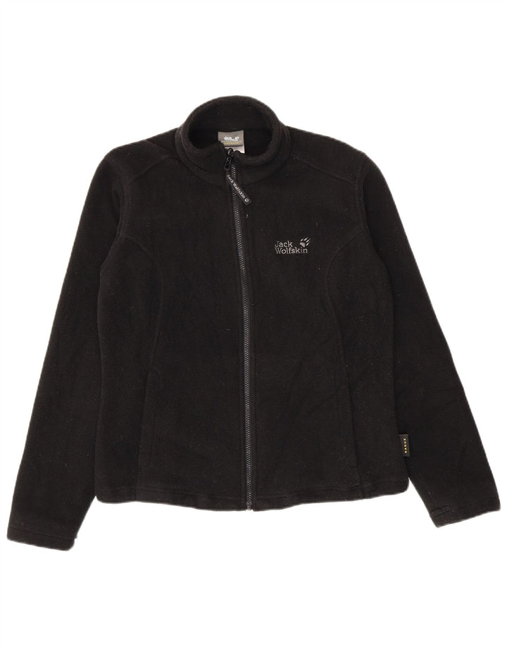 Giacca in pile foderata da donna Jack Wolfskin UK 12/14 poliestere nero medio