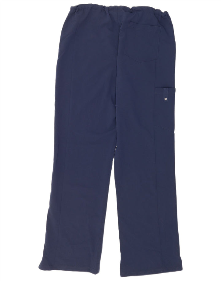 Dickies Pantaloni cargo dritti da donna grandi W34 L33 poliestere blu navy