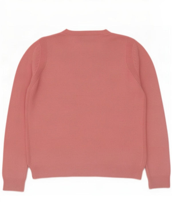 Maglione maglione con scollo a barca da donna Marks & Spencer UK 12 Lana rosa medio