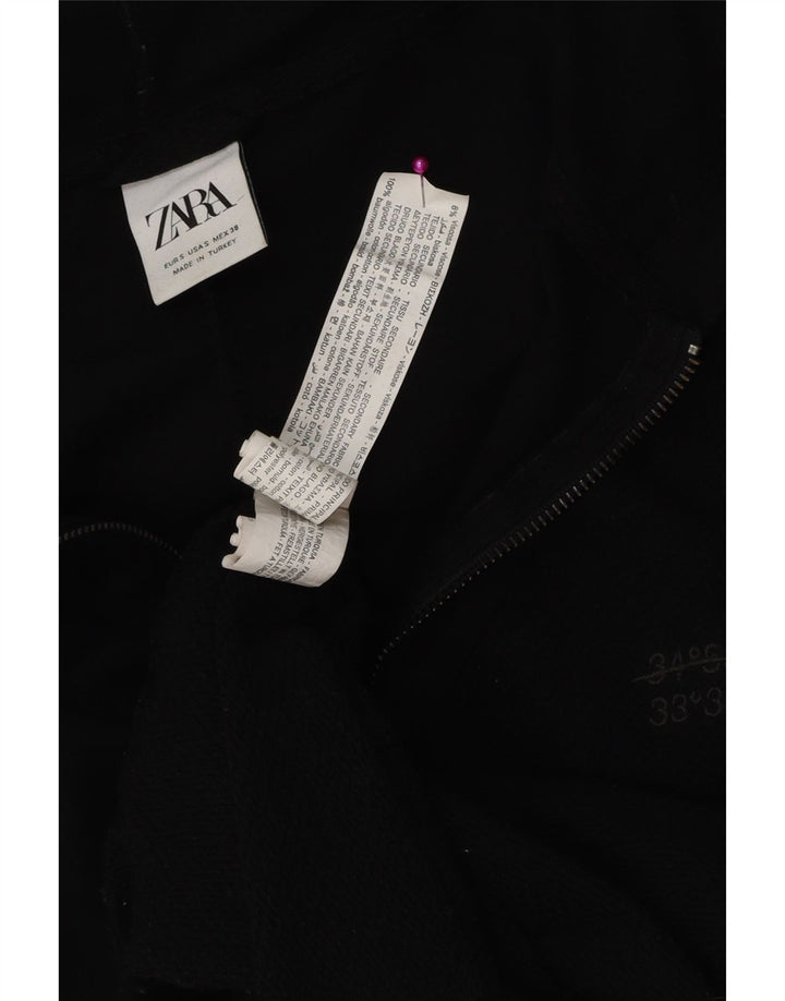 Maglione con cappuccio e zip Zara da uomo piccolo in cotone nero