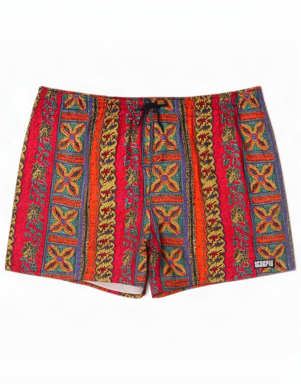 Scorpio Mens Swimming Shorts IT 52 XL Multicoloured Patchwork Polyester
