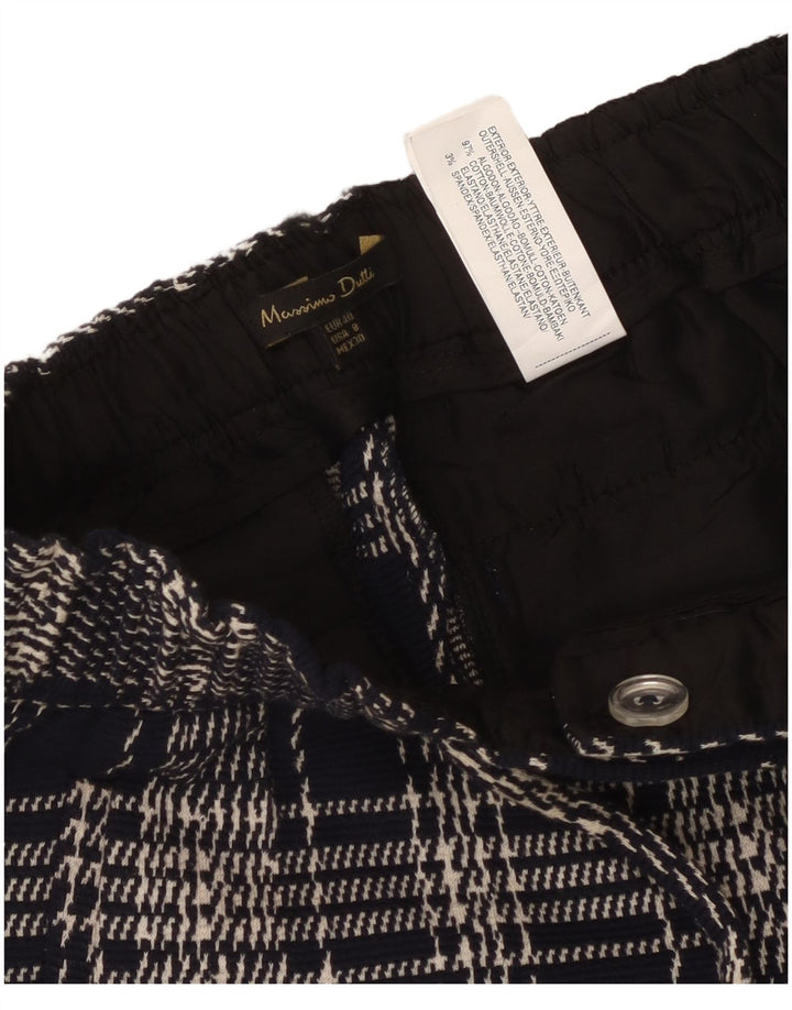 Pantaloni chino da donna Massimo Dutti EU 40 medi W30 L27 quadri neri