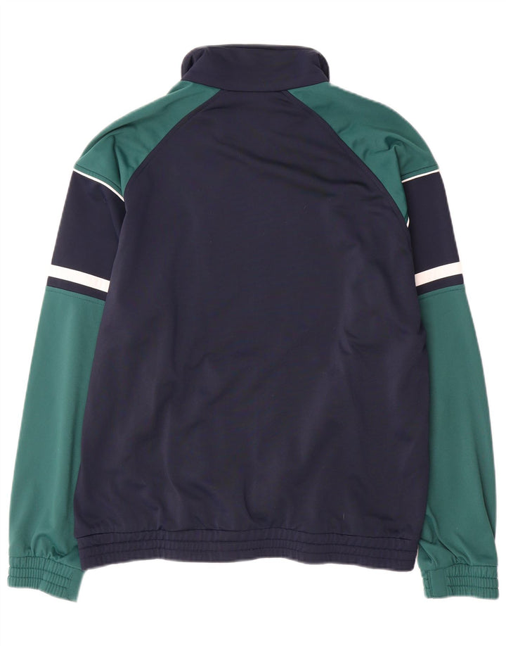 Giacca da ginnastica da uomo Lotto piccola in poliestere color block blu navy
