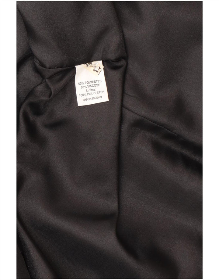 Giacca blazer da donna Peggy Page UK 14 grande pied de poule grigio