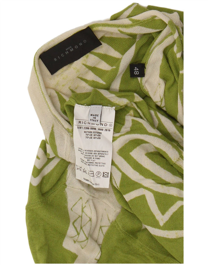 Maglione maglione girocollo da donna Richmond IT 48 XL Seta geometrica verde