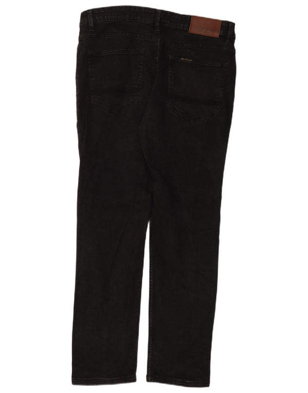 Jeans dritti da uomo BEN SHERMAN W36 L28 cotone nero