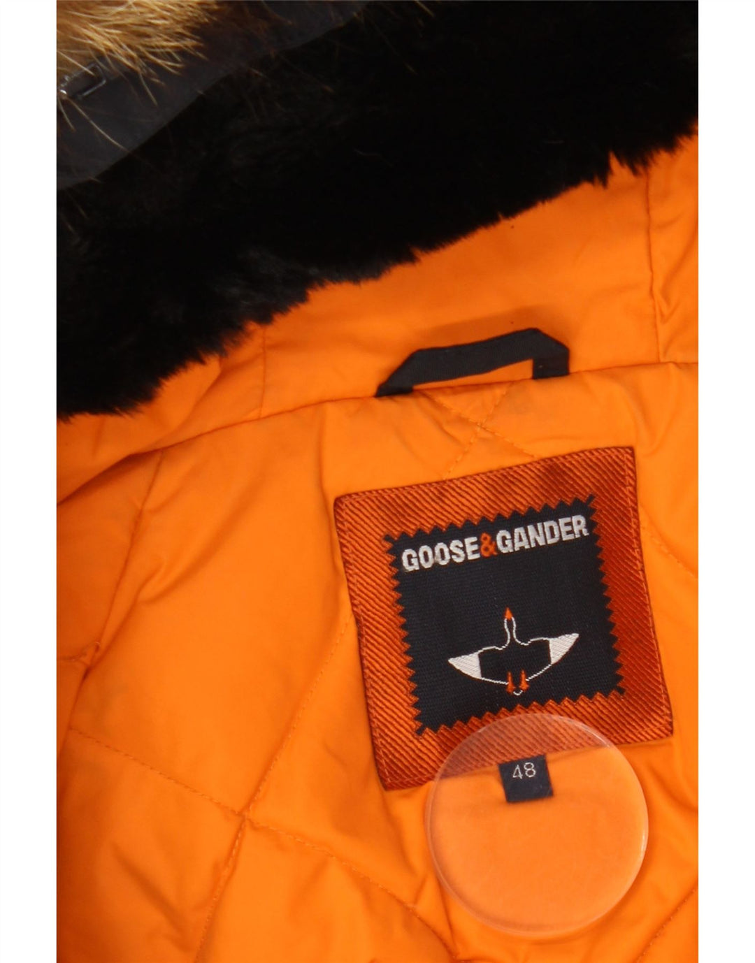 Giubbotto bomber imbottito con cappuccio da uomo Goose & Gander IT 48 nylon nero medio