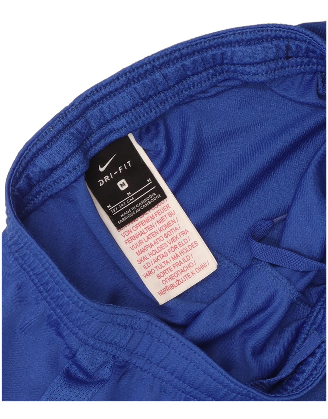Pantaloncini sportivi Nike da ragazzo Dri Fit 10-11 anni in poliestere blu medio