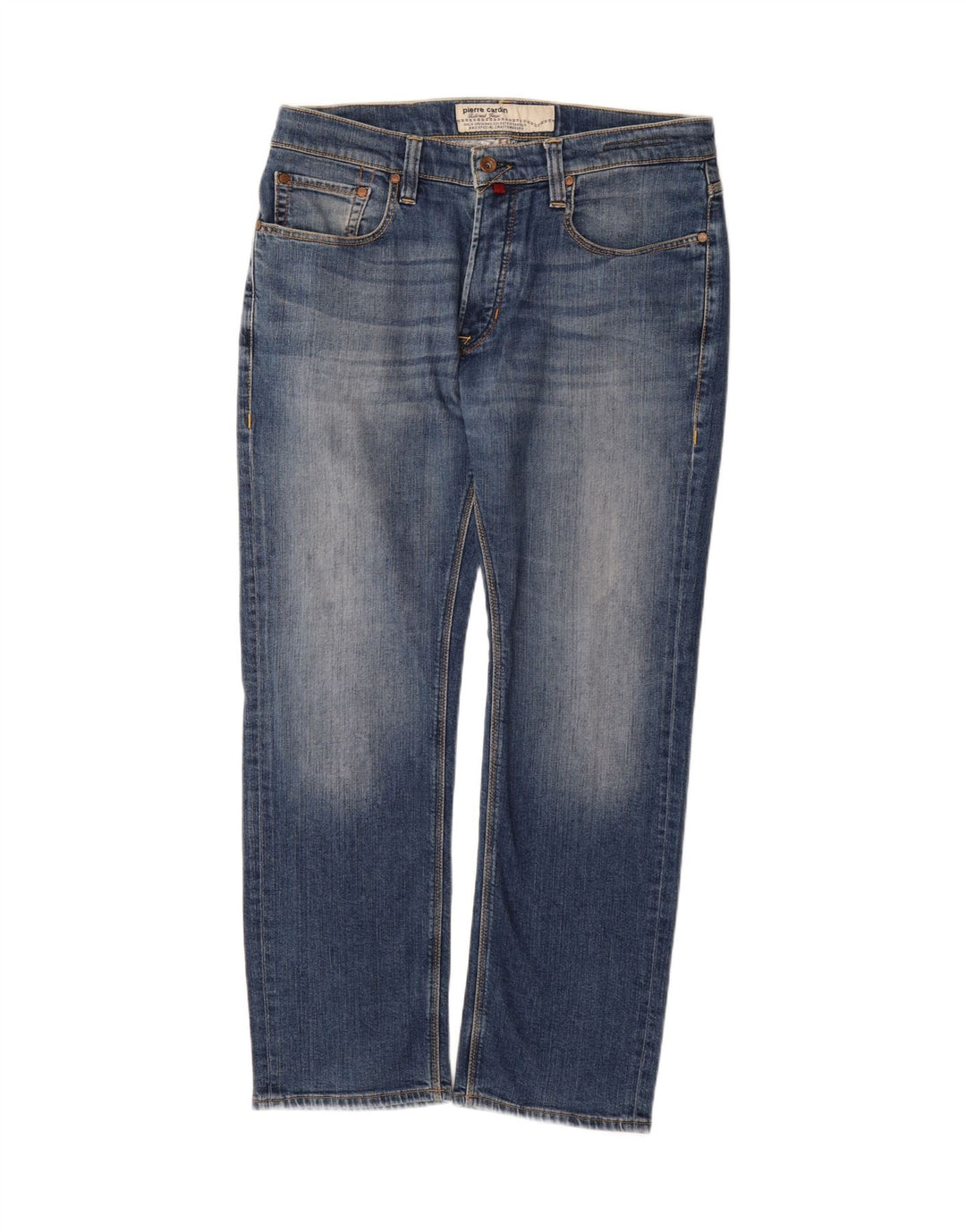 PIERRE CARDIN Mens Straight Jeans W35 L30 Blue Cotton Vintage Pierre Cardin and Second-Hand Pierre Cardin from Messina Hembry 