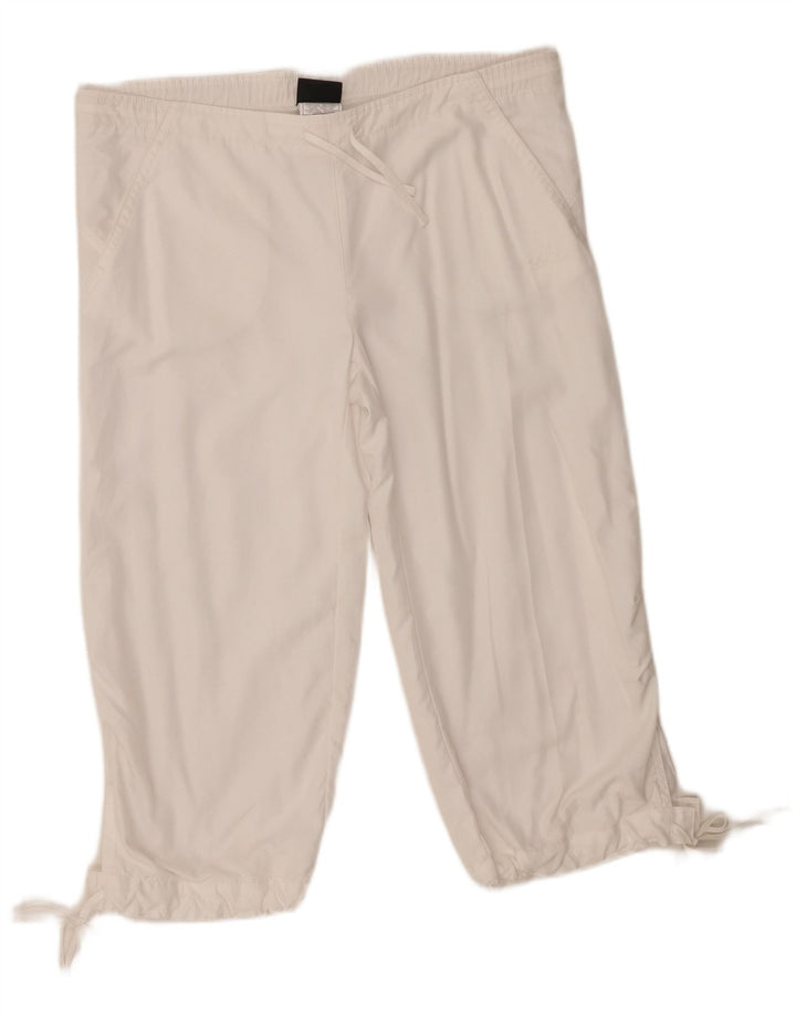 Pantaloni da tuta Capri da donna Lotto UK 12 Poliestere bianco medio