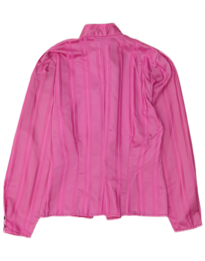 Camicia da donna Canda UK 12 Poliestere a righe rosa medio
