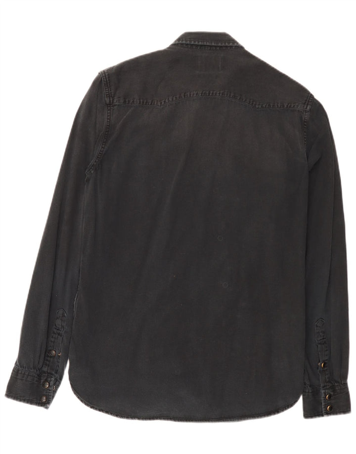 Camicia di jeans slim fit Zara da uomo di colore nero medio