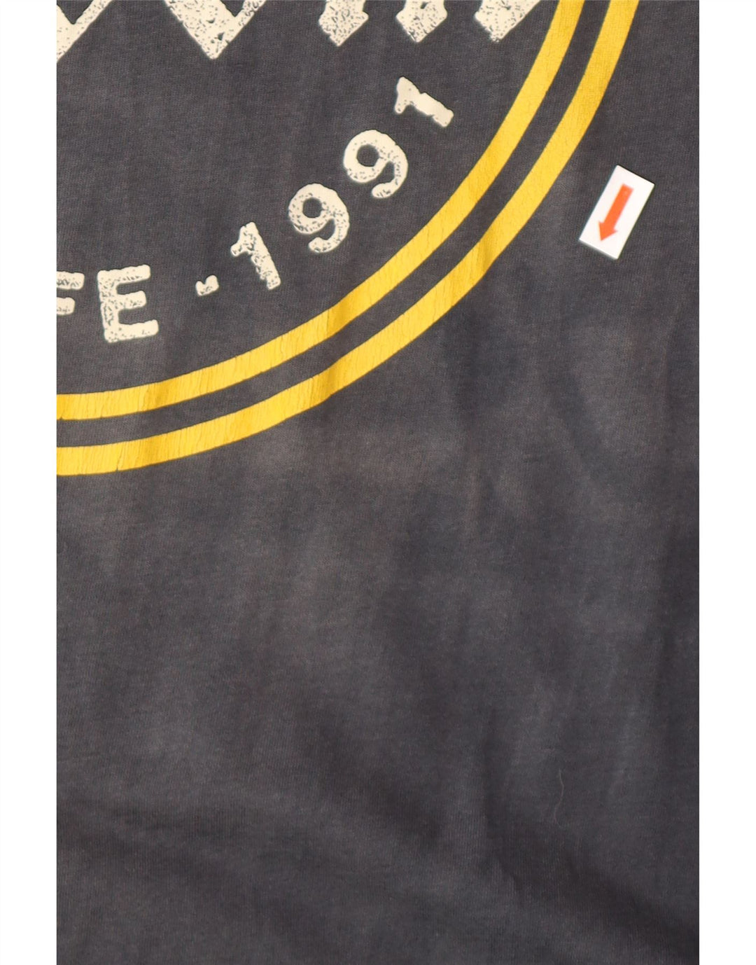 T-shirt grafica da uomo Volcom Modern Fit Top Small in cotone blu navy