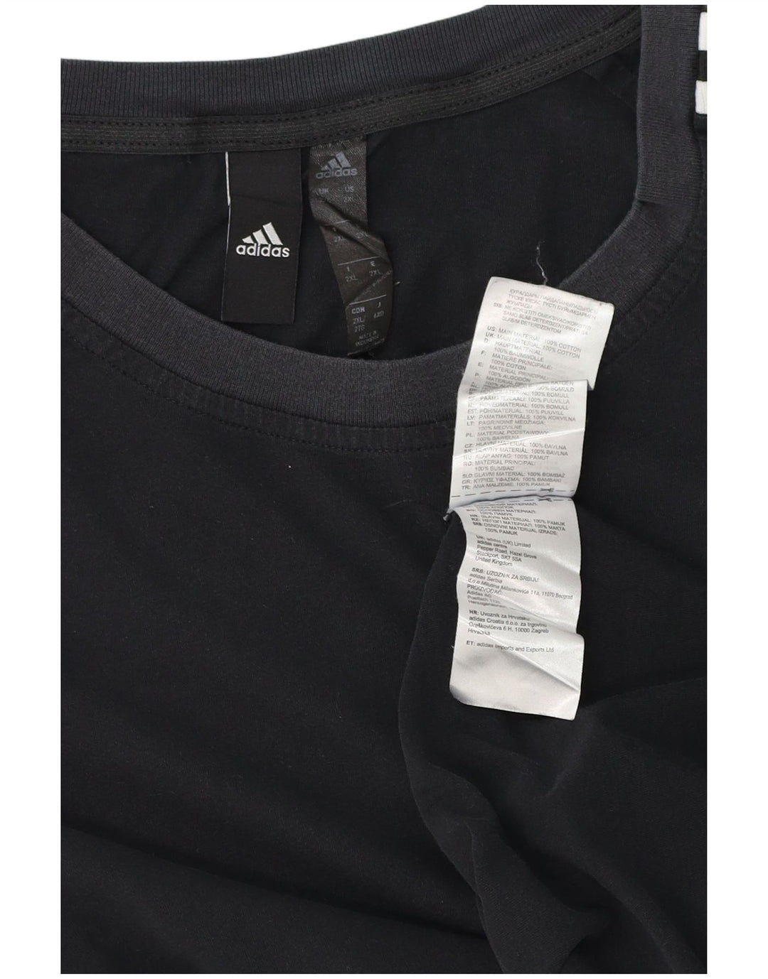T-shirt da uomo Adidas Top 2XL cotone nero