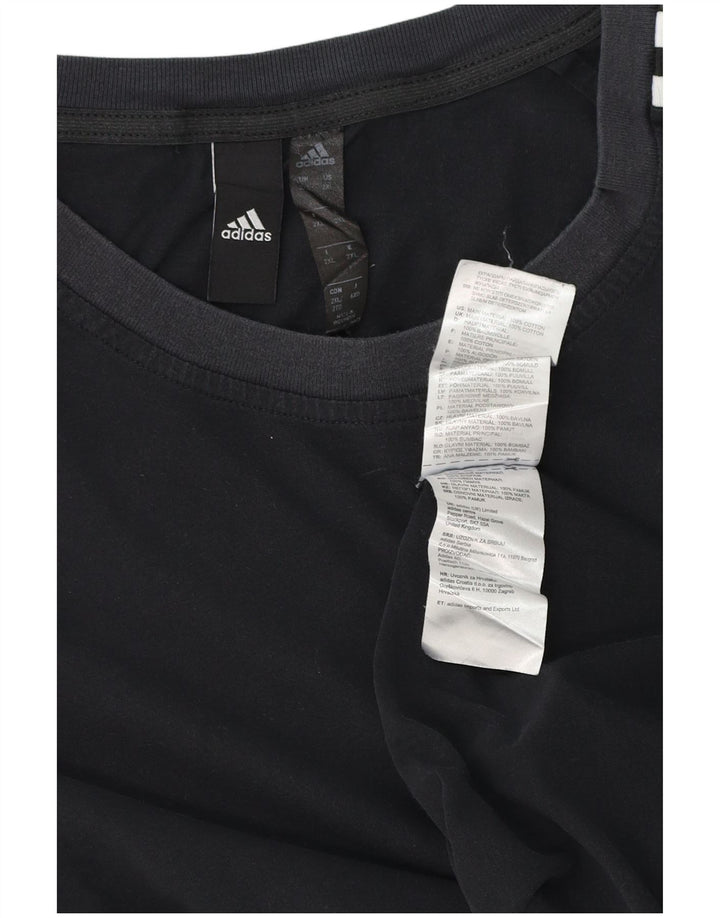 T-shirt da uomo Adidas Top 2XL cotone nero