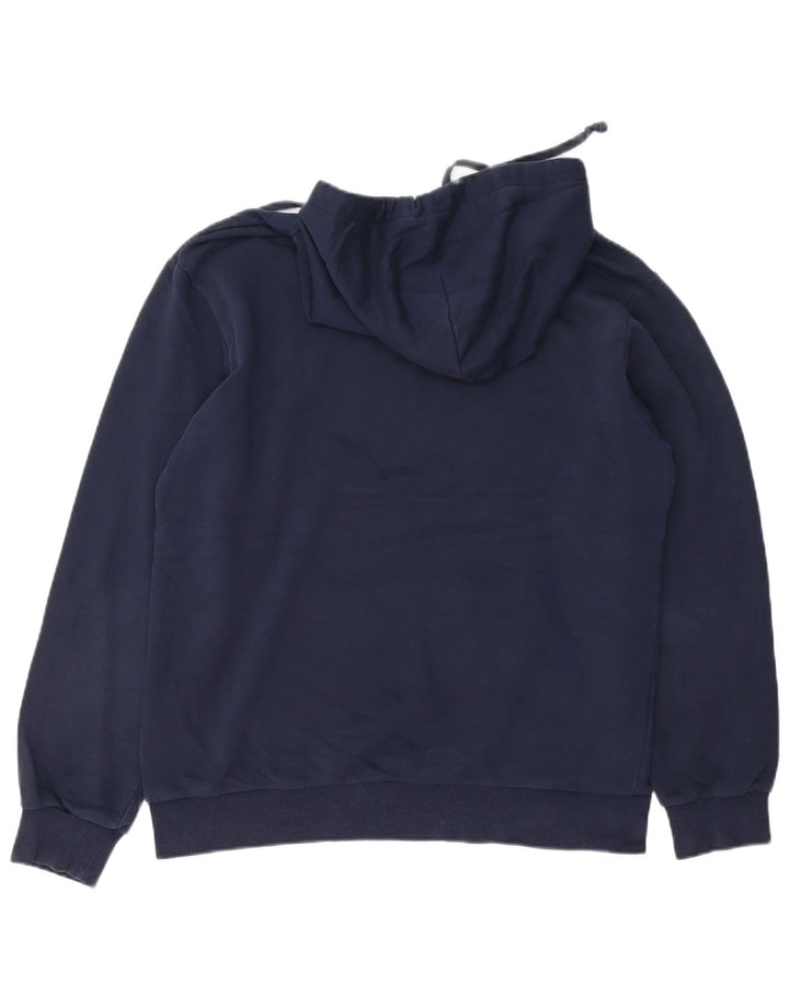 Felpa con cappuccio grafica da uomo Converse, cotone medio blu navy