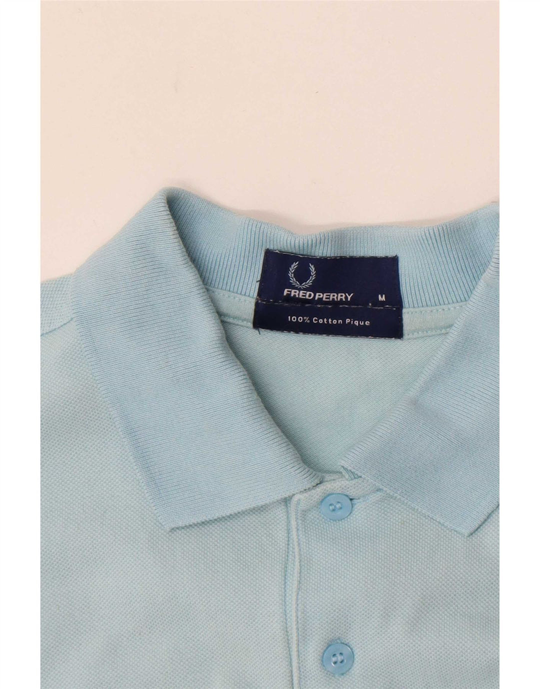 Polo da uomo Fred Perry in cotone blu medio