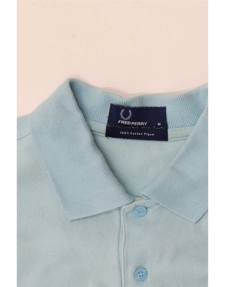 Polo da uomo Fred Perry in cotone blu medio