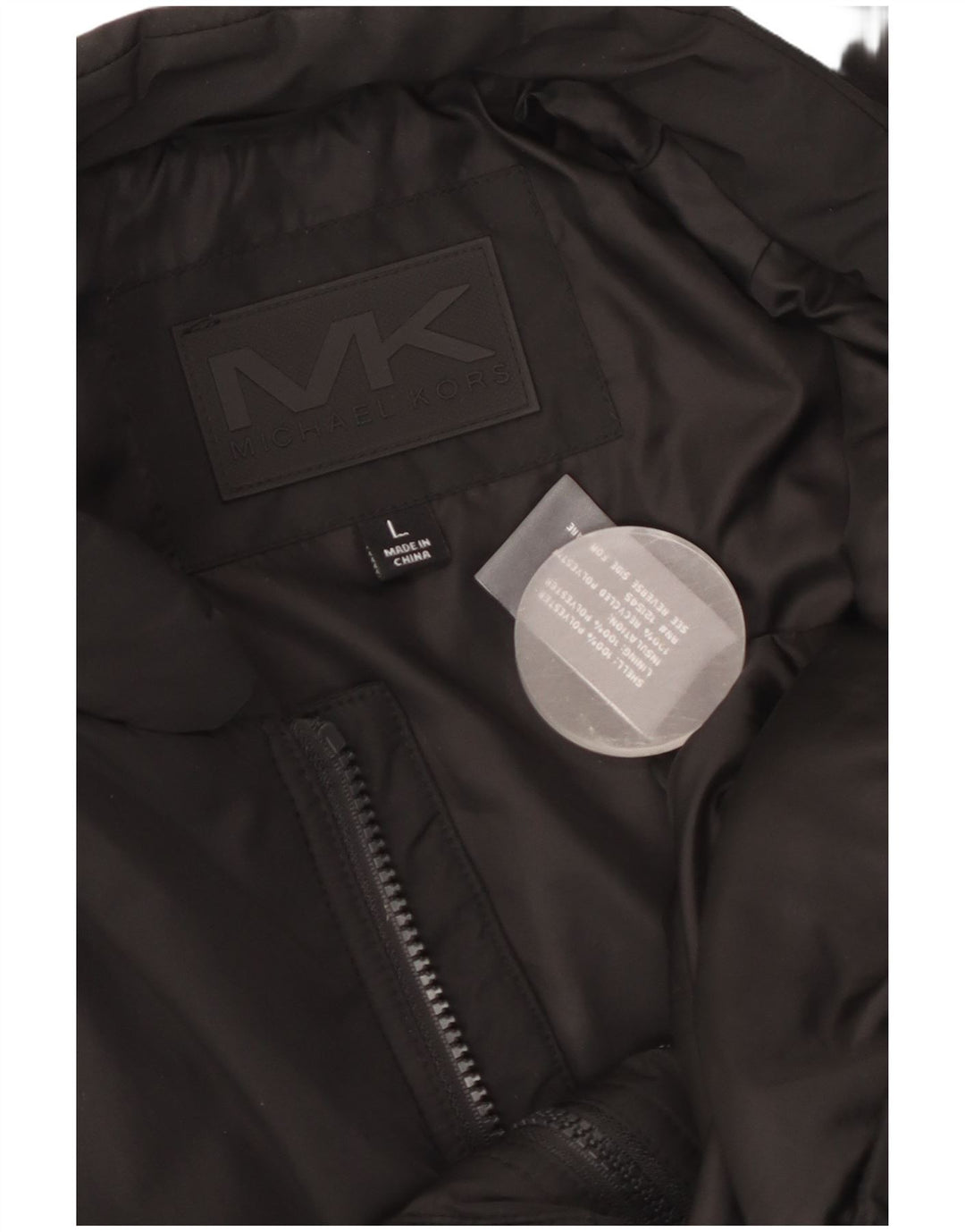 Giacca a vento senza maniche da uomo Michael Kors UK 40 Large Poliestere nero