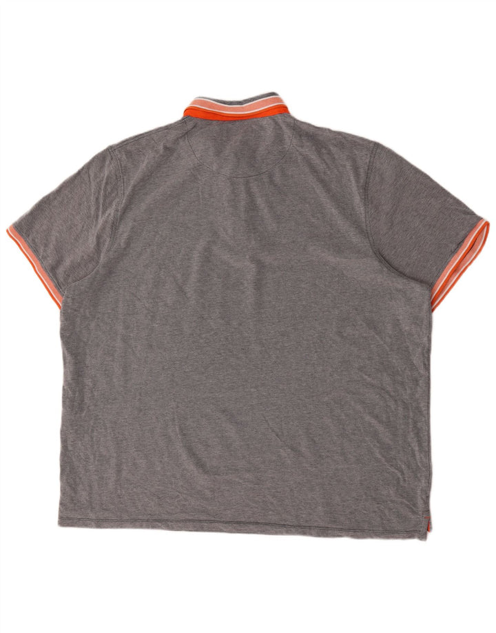 Polo da uomo Jack & Jones 3XL in cotone a righe grigie
