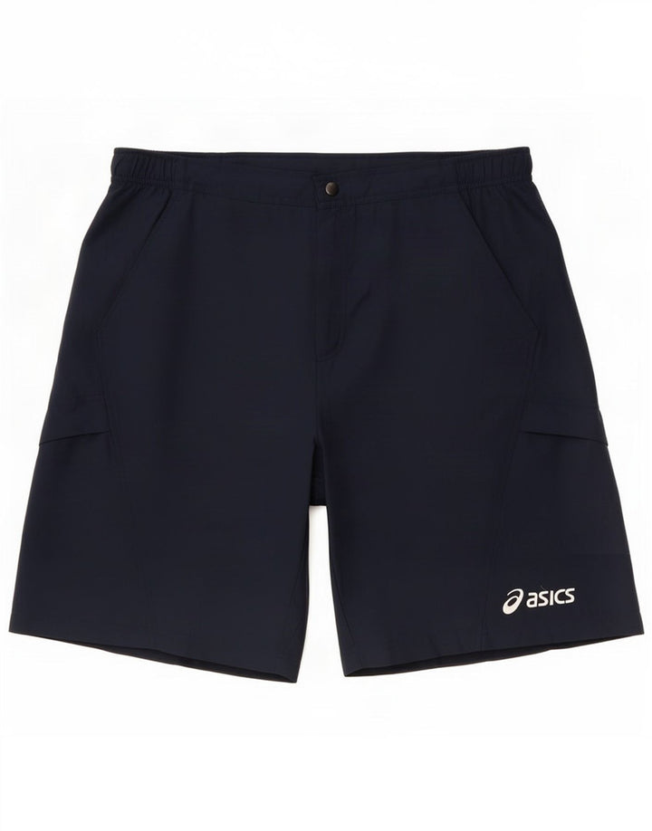 Pantaloncini casual da uomo Asics XL W36 poliestere blu navy