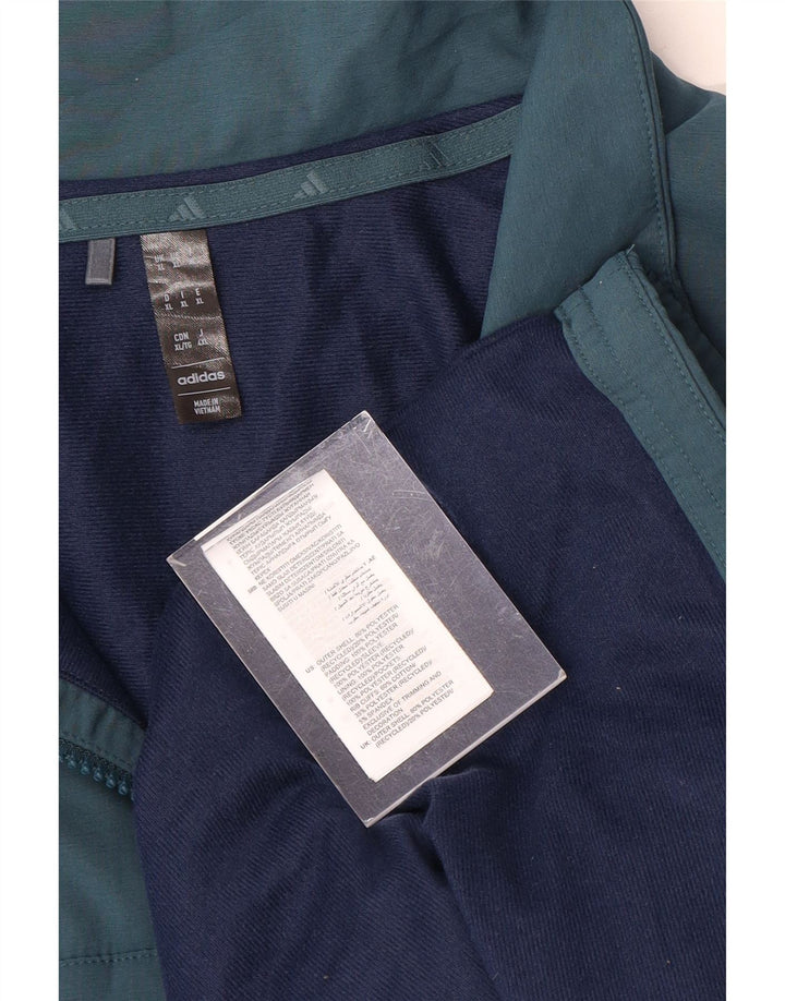 Adidas Uomo Pullover Tuta Giacca Top XL Blu Navy Colourblock