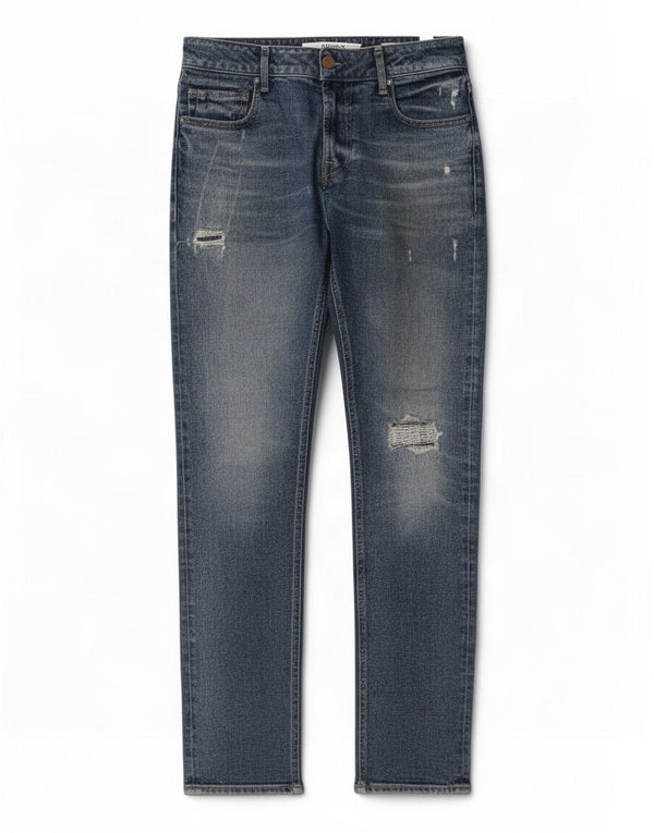 Jeans skinny effetto consumato da uomo Guess W32 L32 cotone blu