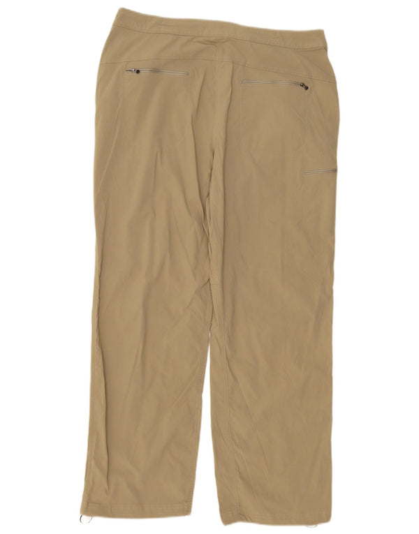 L.L.BEAN Pantaloni cargo dritti da donna US 16 2XL W36 L30 Nylon kaki