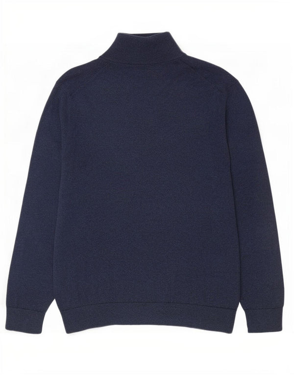 Maglione da uomo Nautica con zip e collo grande in cotone blu navy