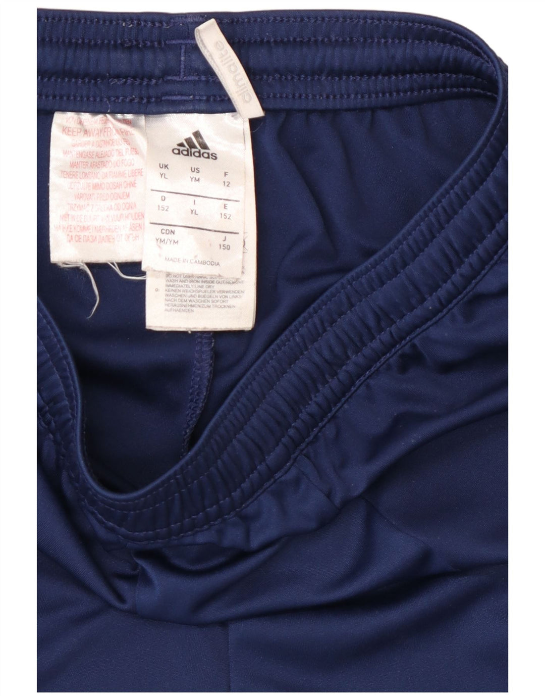 Pantaloncini sportivi ADIDAS da ragazzo Climalite 11-12 anni Large Blu Navy