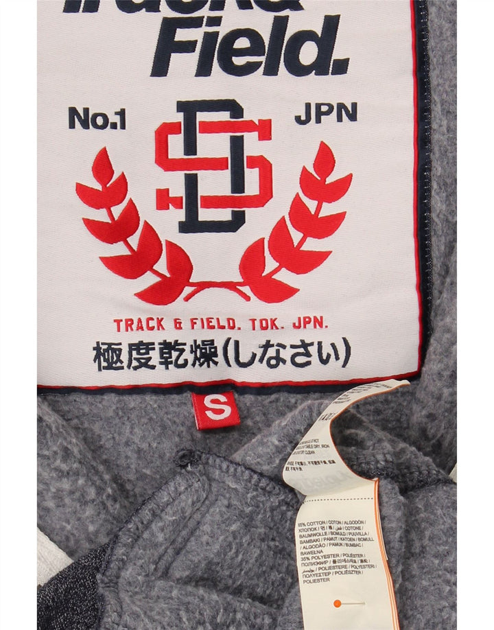 Giacca da ginnastica da uomo con grafica SUPERDRY piccola in cotone blu navy