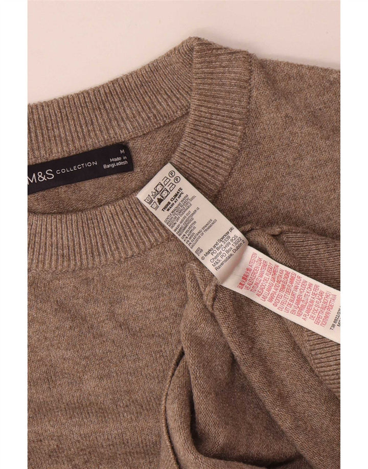 Maglione maglione girocollo da donna Marks & Spencer UK 14 Poliestere grigio medio