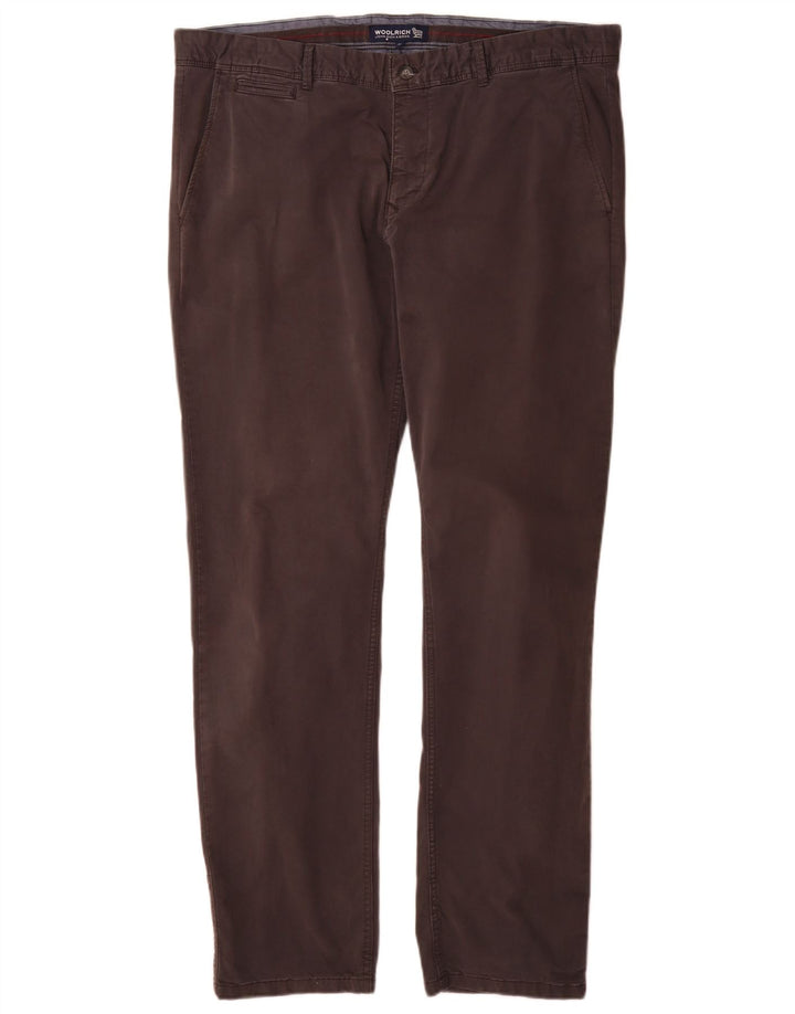 Pantaloni chino dritti da uomo Woolrich W38 L32 in cotone grigio