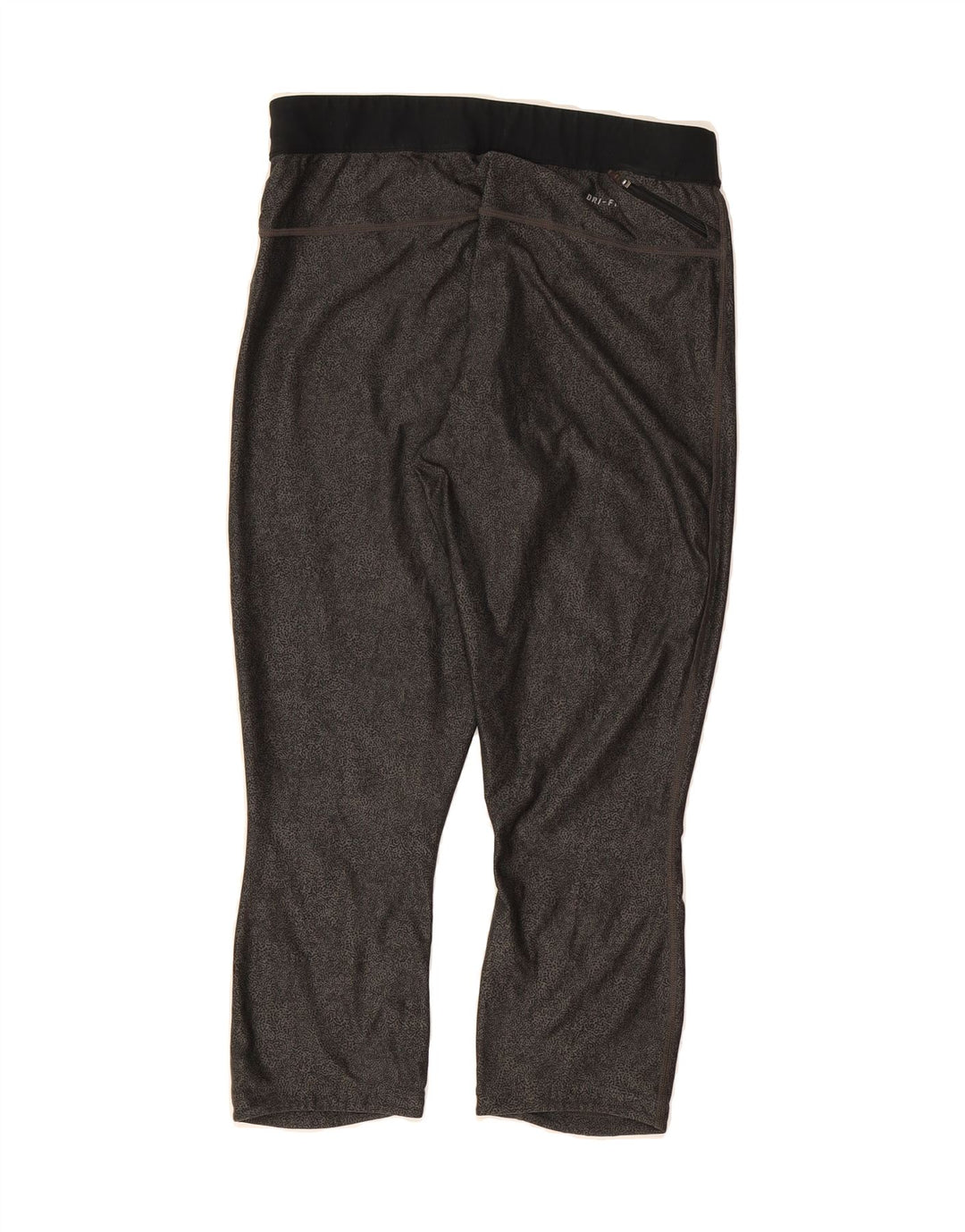 NIKE Womens Dri Fit Crop Leggings UK 14 Large Grey Polyester Vintage Nike and Second-Hand Nike from Messina Hembry 