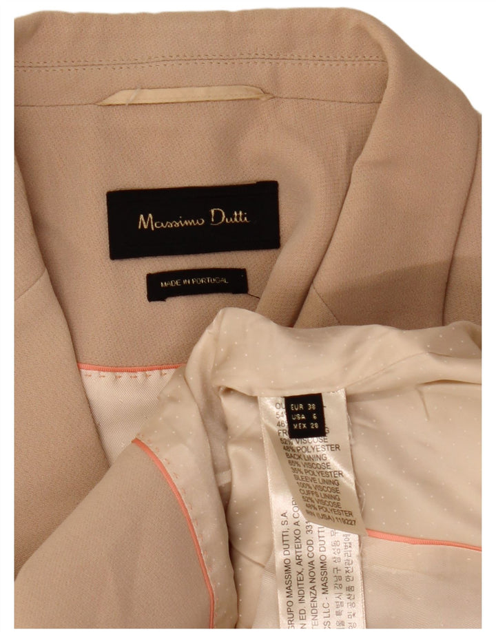 Giacca blazer da donna a 1 bottone Massimo Dutti EU 38 piccola in acrilico beige