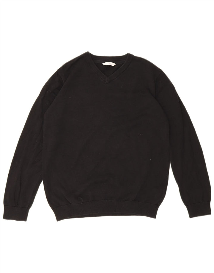 Maglione Marks & Spencer da bambino con scollo a V 13-14 anni in cotone nero