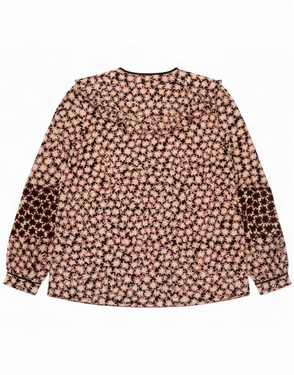 Camicetta da donna con motivo astratto Whistles Top UK 12 poliestere nero medio