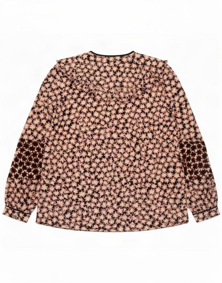 Camicetta da donna con motivo astratto Whistles Top UK 12 poliestere nero medio