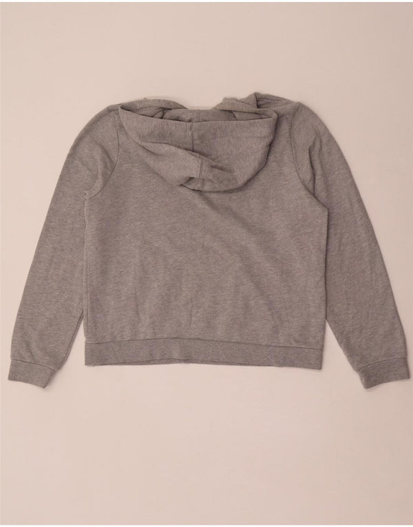 Felpa con cappuccio grafica da donna Hurley UK 16 grande cotone chiazzato grigio
